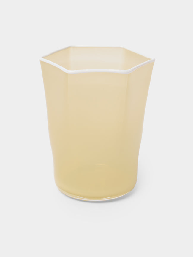 Cosima Swayze - Hex Hand-Blown Glass Tumbler - Orange - ABASK - 