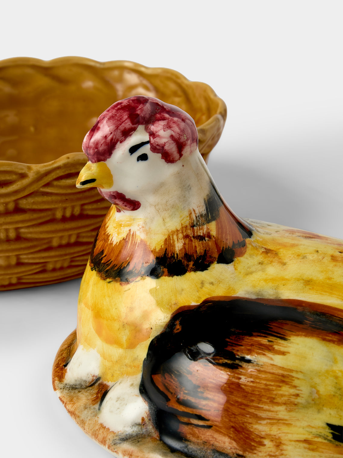 Antique and Vintage - 1940s Ceramic Chicken Dish - Multiple - ABASK