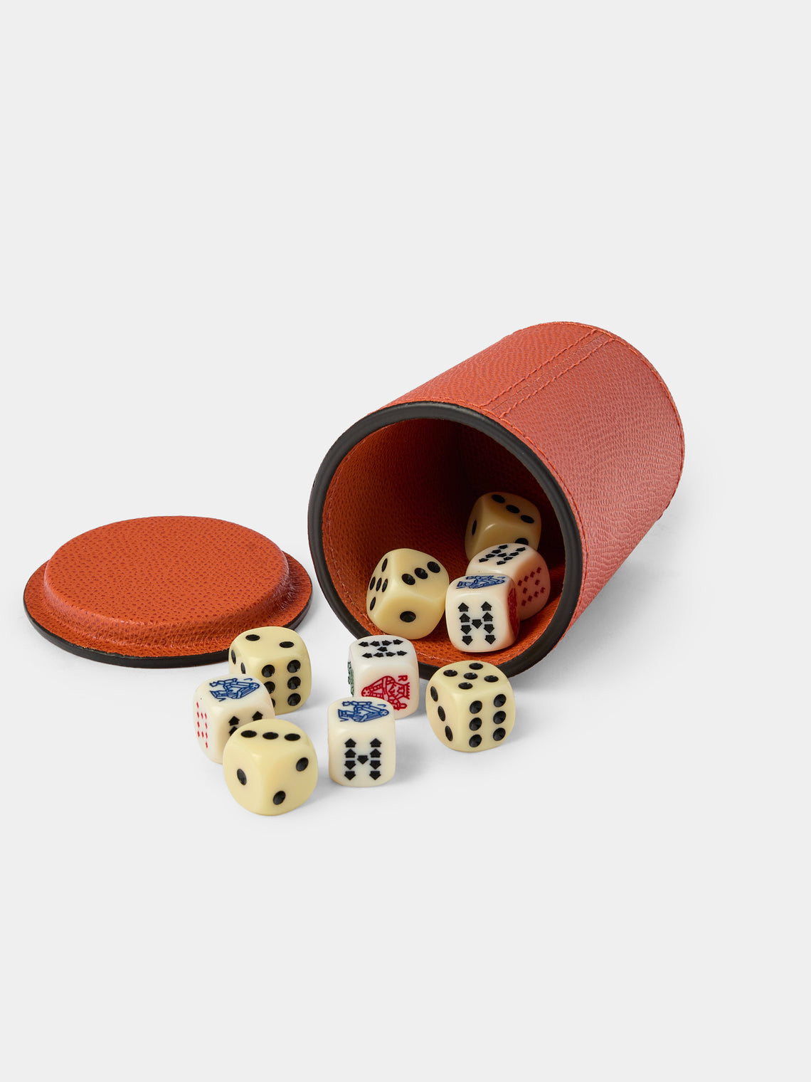 Giobagnara - Leather Dice Cup - Red - ABASK