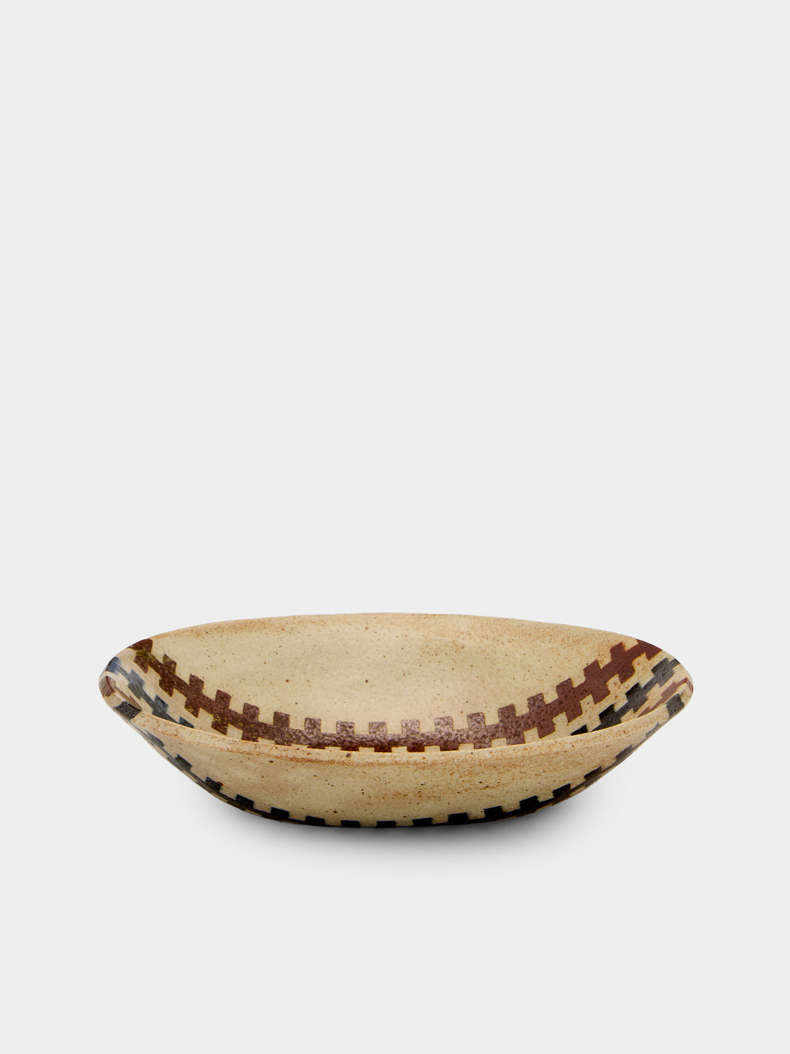 Makidani-gama - No. 1 Nerikomi Ceramic Medium Oval Bowls (Set of 5) - Multiple - ABASK