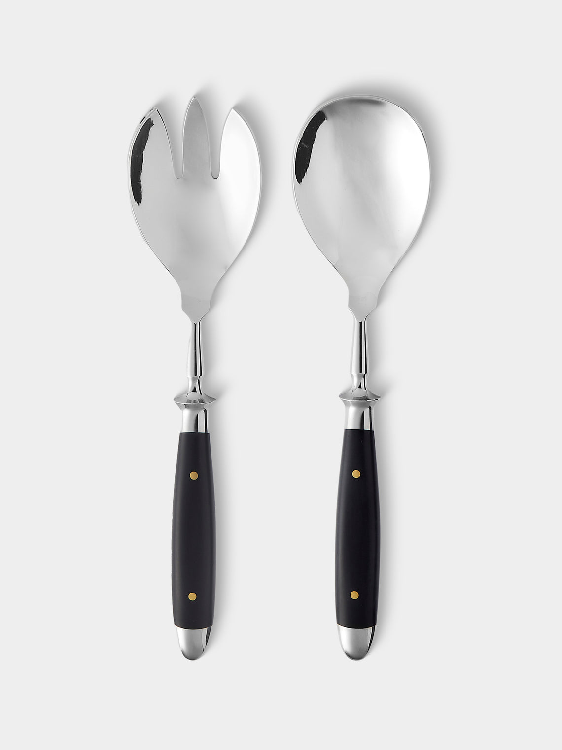 Eichenlaub - Resin Old German Salad Servers (Set of 2 Pieces) - Black - ABASK - 