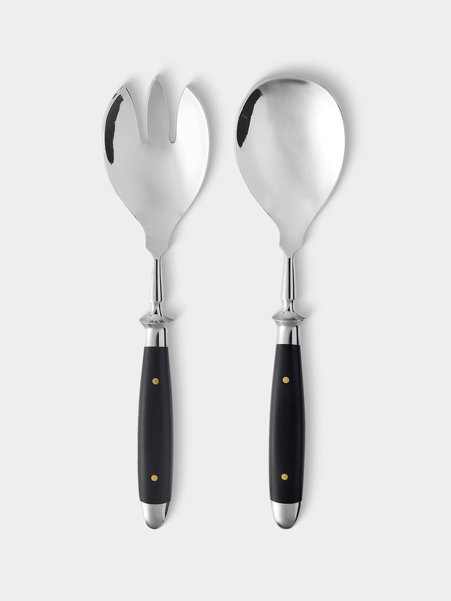 Eichenlaub - Resin Old German Salad Servers (Set of 2 Pieces) - Black - ABASK - 