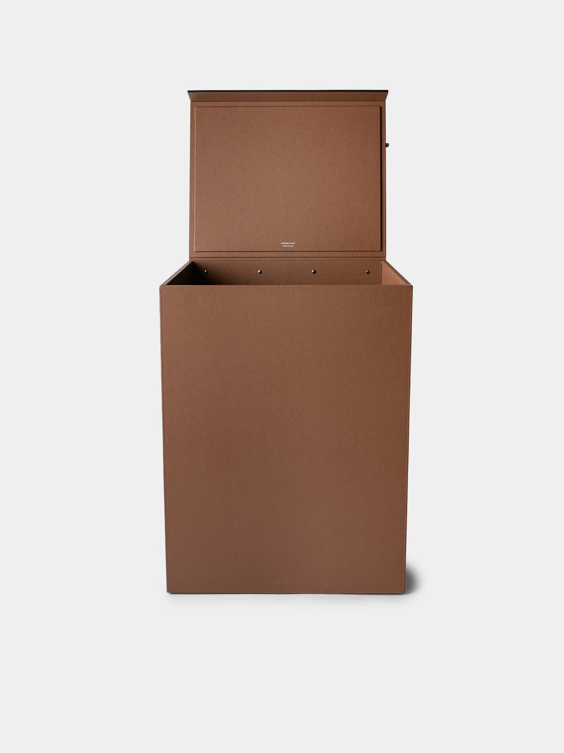 Giobagnara - Parma Leather Large Laundry Basket - Brown - ABASK