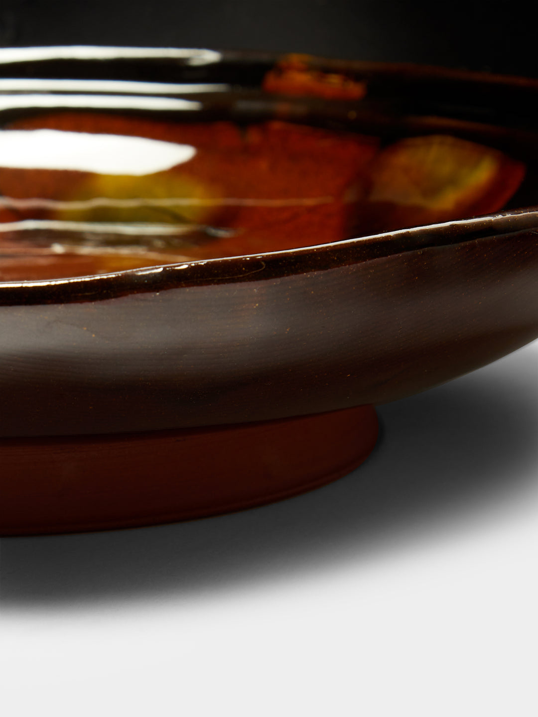 Mike Parry Slipware Large Shallow Dish | Red