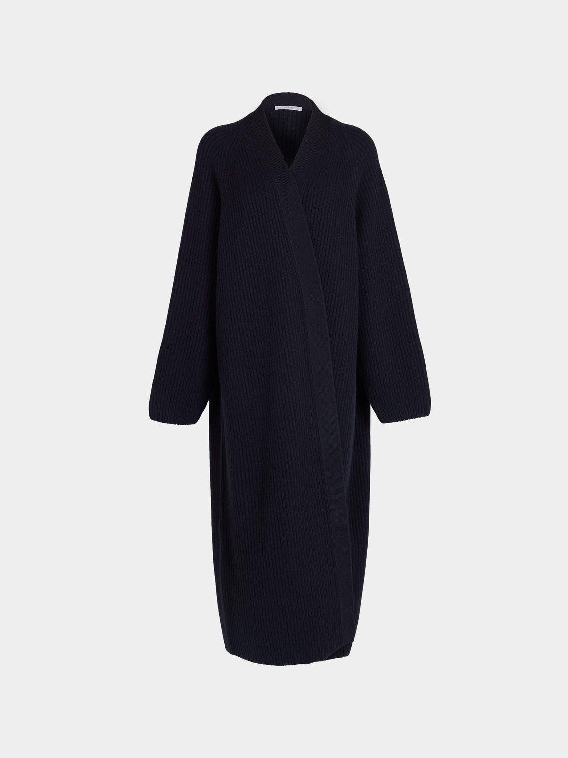 Dusan - Ribbed Wool Long Cardigan | One Size - Navy - ABASK - 