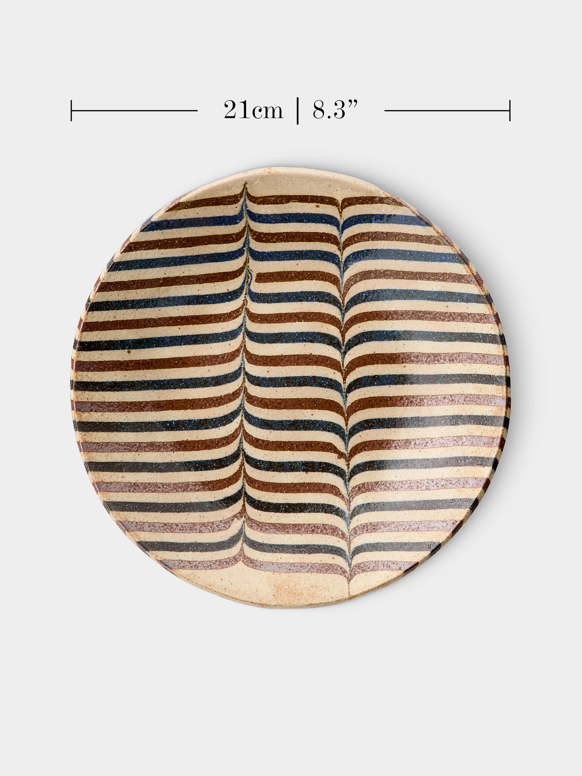 Makidani-gama - No. 3 Nerikomi Ceramic Dessert / Side Plates – 8in/21cm (Set of 5) - Multiple - ABASK