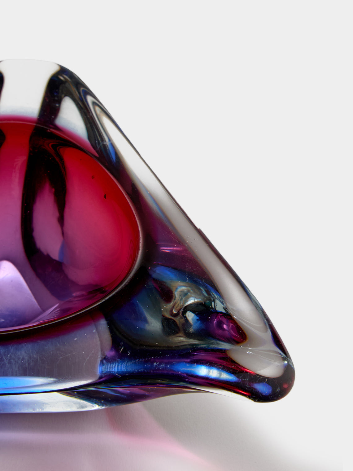 Antique and Vintage - Mid-Century Murano Glass Ashtray - Purple - ABASK