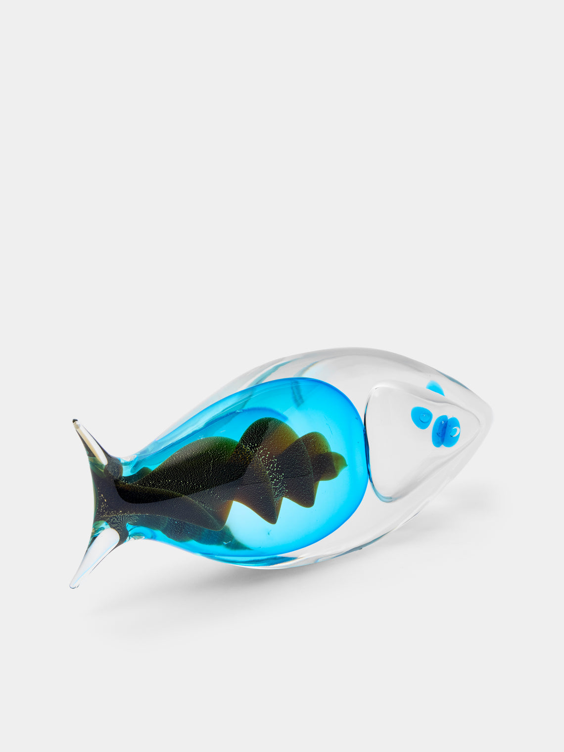 Antique and Vintage - 1980s Fratelli Toso Glass Fish Sculpture - Blue - ABASK