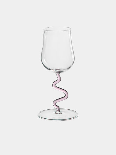 River Valadez - Hand-Blown White Wine Glasses (Set of 2) - Clear - ABASK - 