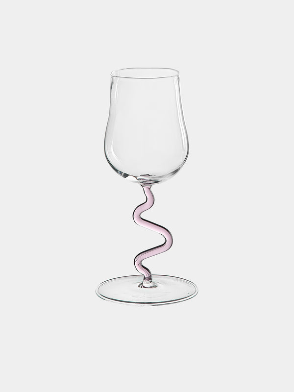 River Valadez - Hand-Blown White Wine Glasses (Set of 2) - Clear - ABASK - 