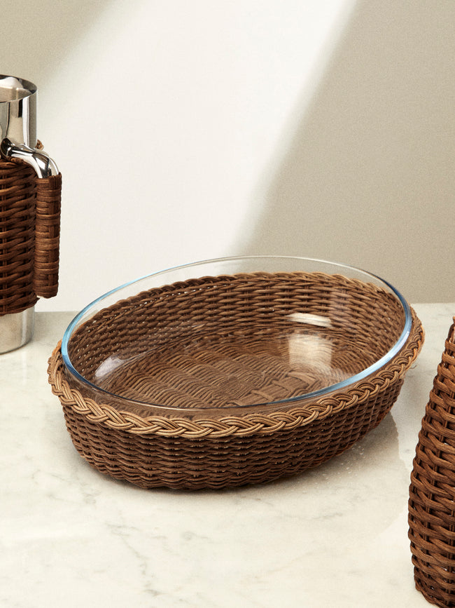 Pigment France - Lorraine Rattan Oval Baking Tray - Brown - ABASK