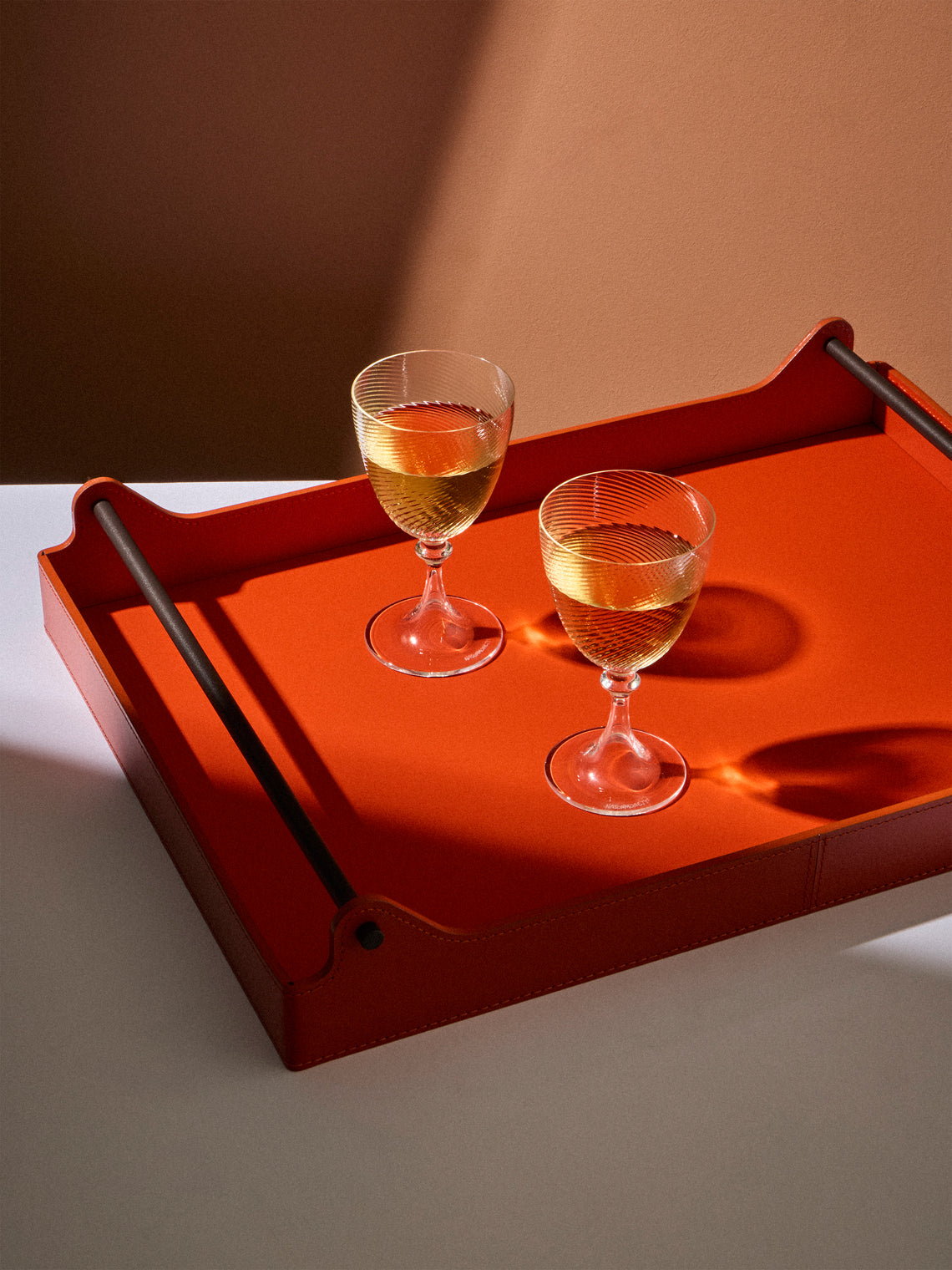 RUDI - Circuit Leather Tray (20in/50.5cm) - Red - ABASK