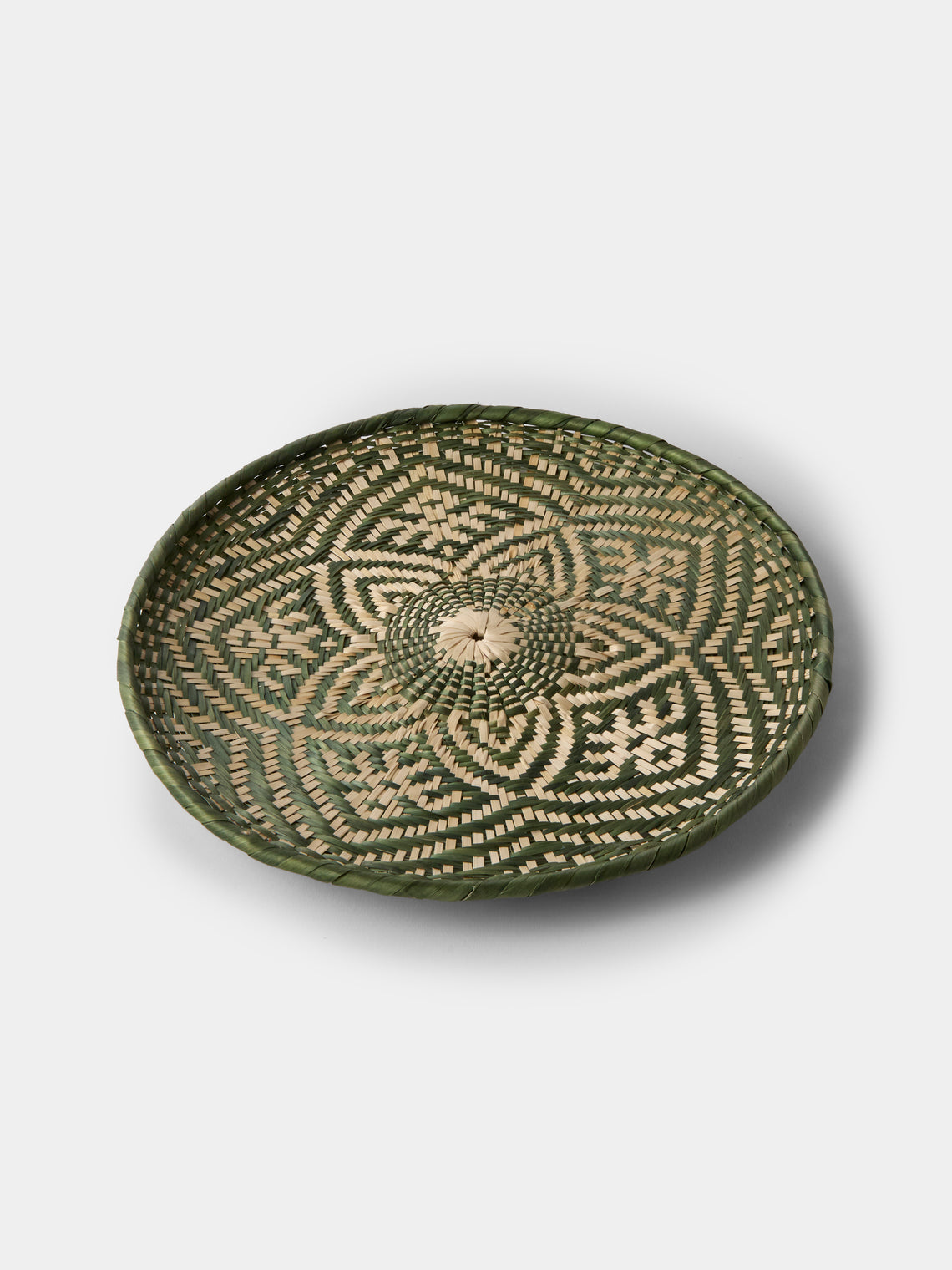 CasaLatina - Liliana Handwoven Tetera Palm Charger Plates (Set of 4) - Green - ABASK