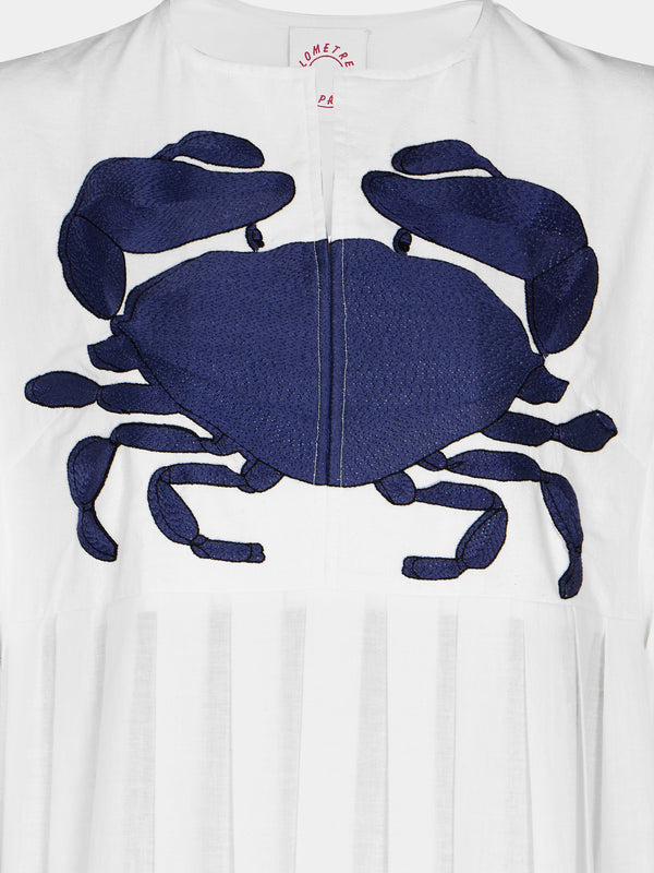 Kilometre Paris - Crab Embroidered Cotton Dress | One Size -  - ABASK