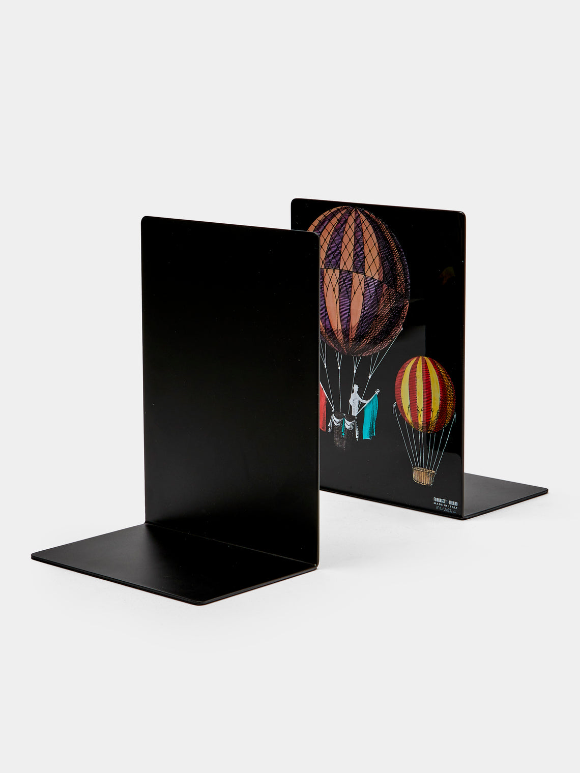Fornasetti - Palloni Iron Bookends - Black - ABASK