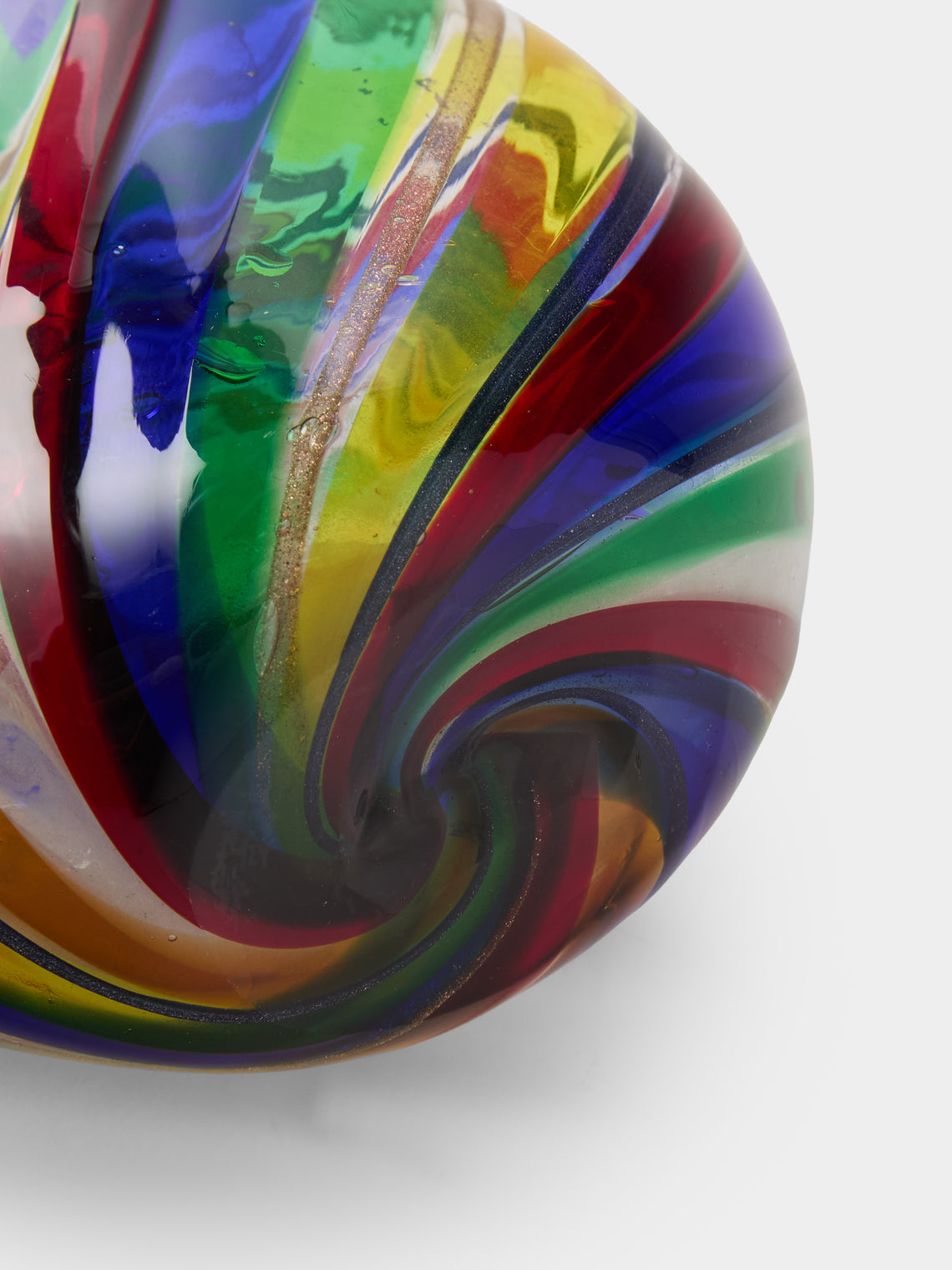 Antique and Vintage - 1970s Galliano Ferro Murano Glass Vase (6in/15cm) - Blue - ABASK