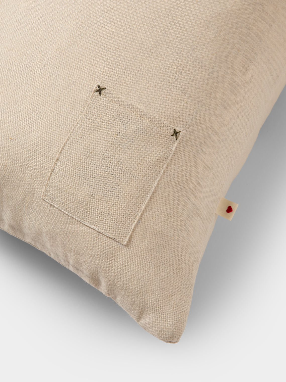 Bokja - Floral Embroidered Linen Cushion (21.5in/55cm) - Multiple - ABASK