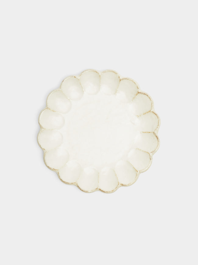 Kaneko Kohyo - Rinka Ceramic Side Plates (Set of 4) - White - ABASK - 
