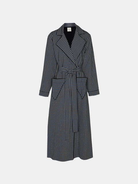 Emilia Wickstead - Georgette Houndstooth Robe | Size: S -  - ABASK