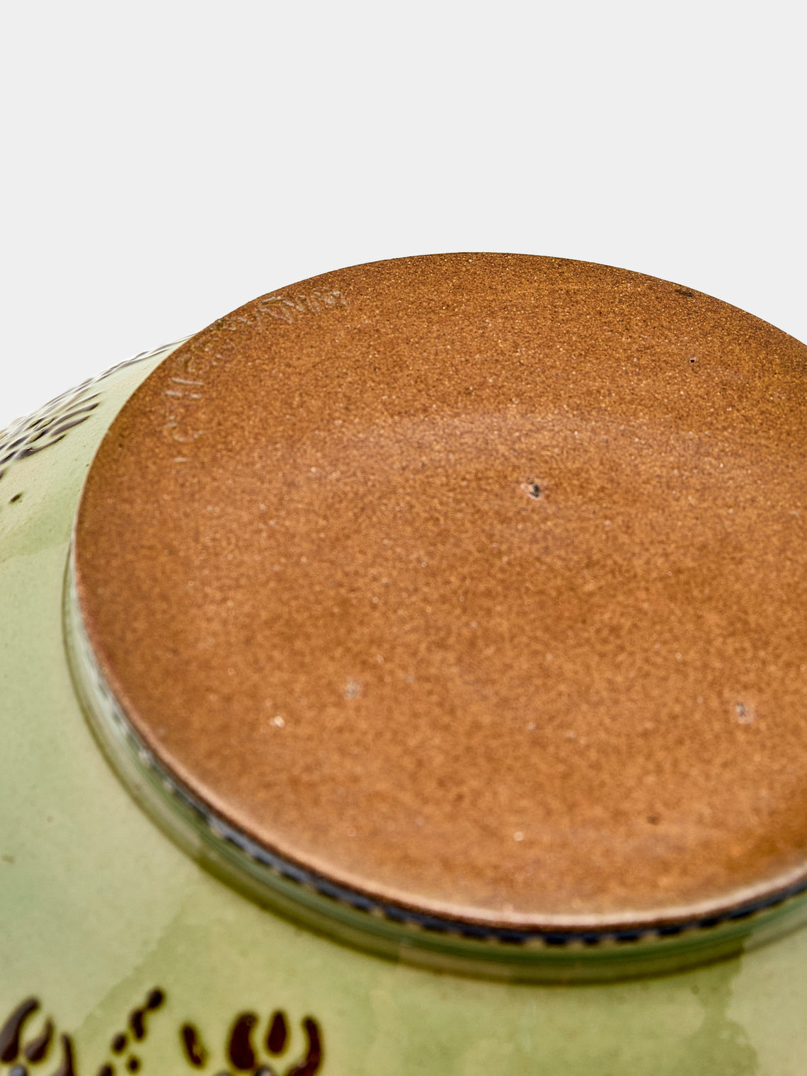 Poterie d’Évires - Flowers Hand-Painted Ceramic Small Lidded Vegetable Dish - Green - ABASK