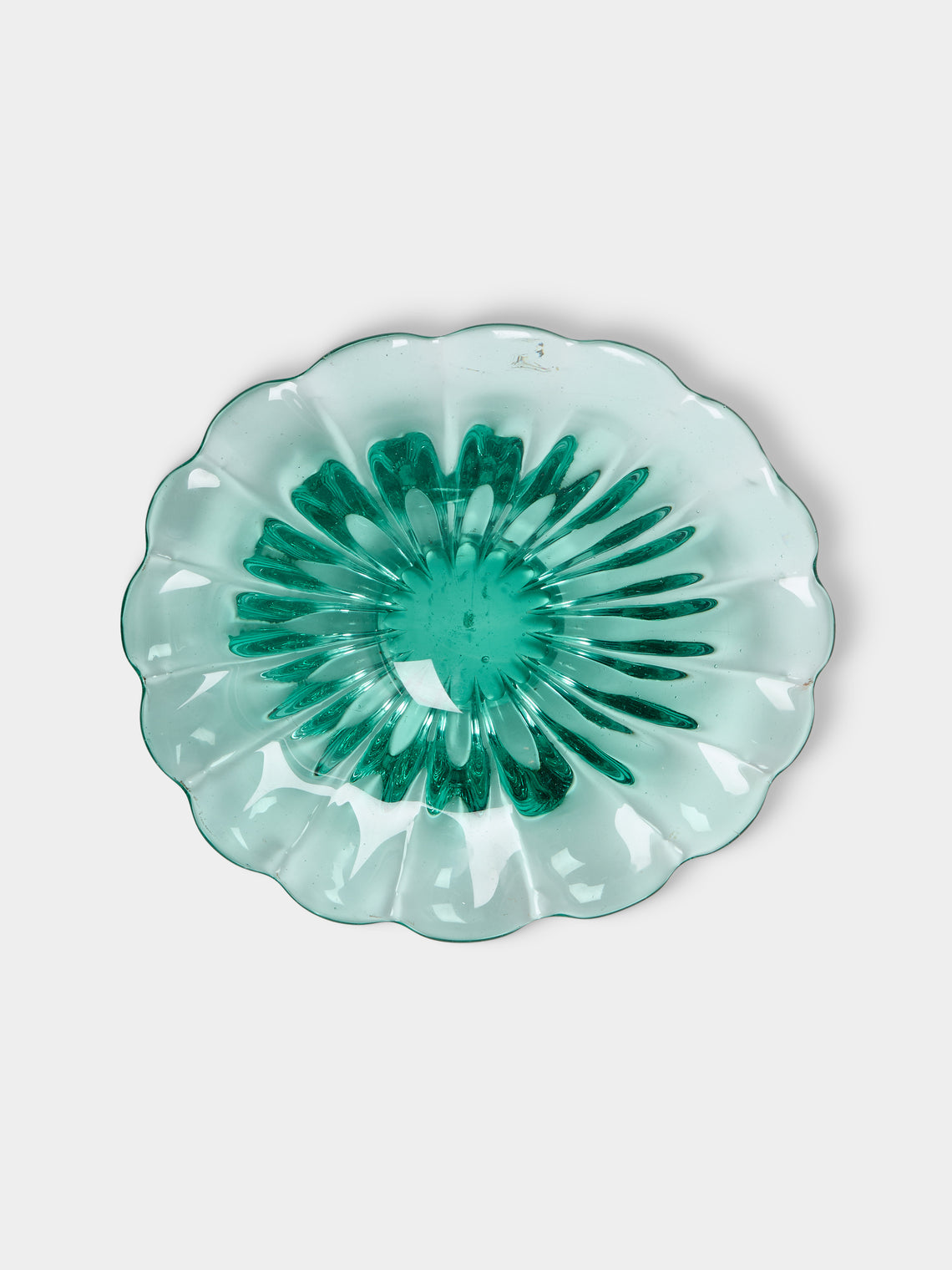 Antique and Vintage - 1942 Flavio Poli for Seguso Vetri d’Arte Murano Glass Centerpiece - Clear - ABASK