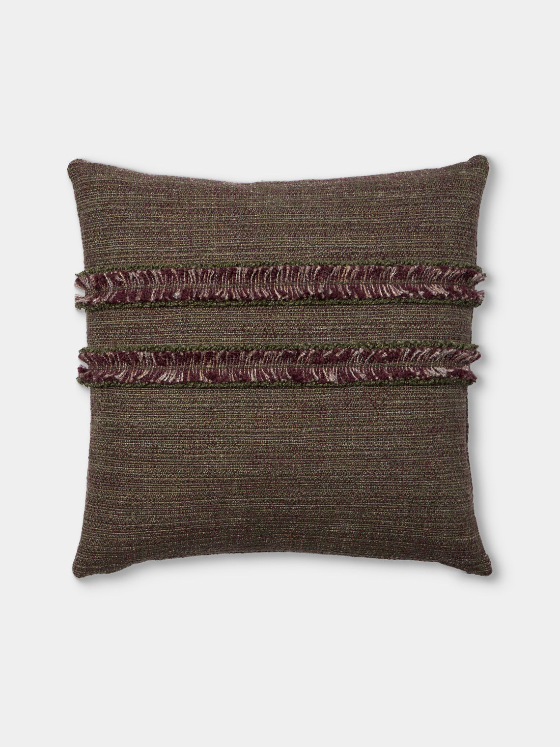 de Le Cuona - Strata Linen Pillow (21.5in/55cm) - Brown - ABASK - 