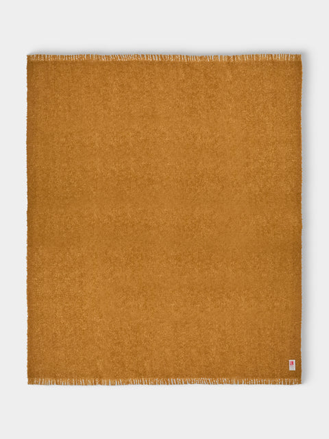 Brun de Vian-Tiran - Cirrus Handwoven Mohair Throw (71in/1.8m) - Yellow - ABASK - 