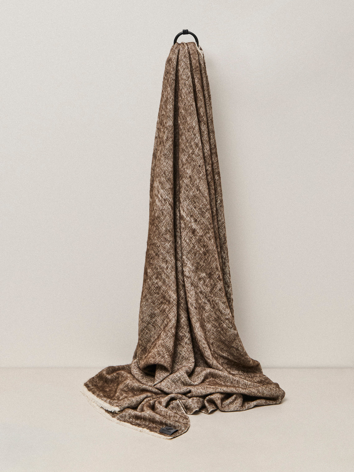 Denis Colomb - Hokkaido Melange Yak and Cotton Throw (79in/2m) - Brown - ABASK