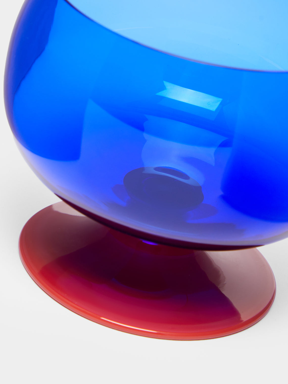 NasonMoretti - Archive Revival 1970 Hand-Blown Murano Glass Bicolor Champagne Coupes (Set of 2) - Blue - ABASK