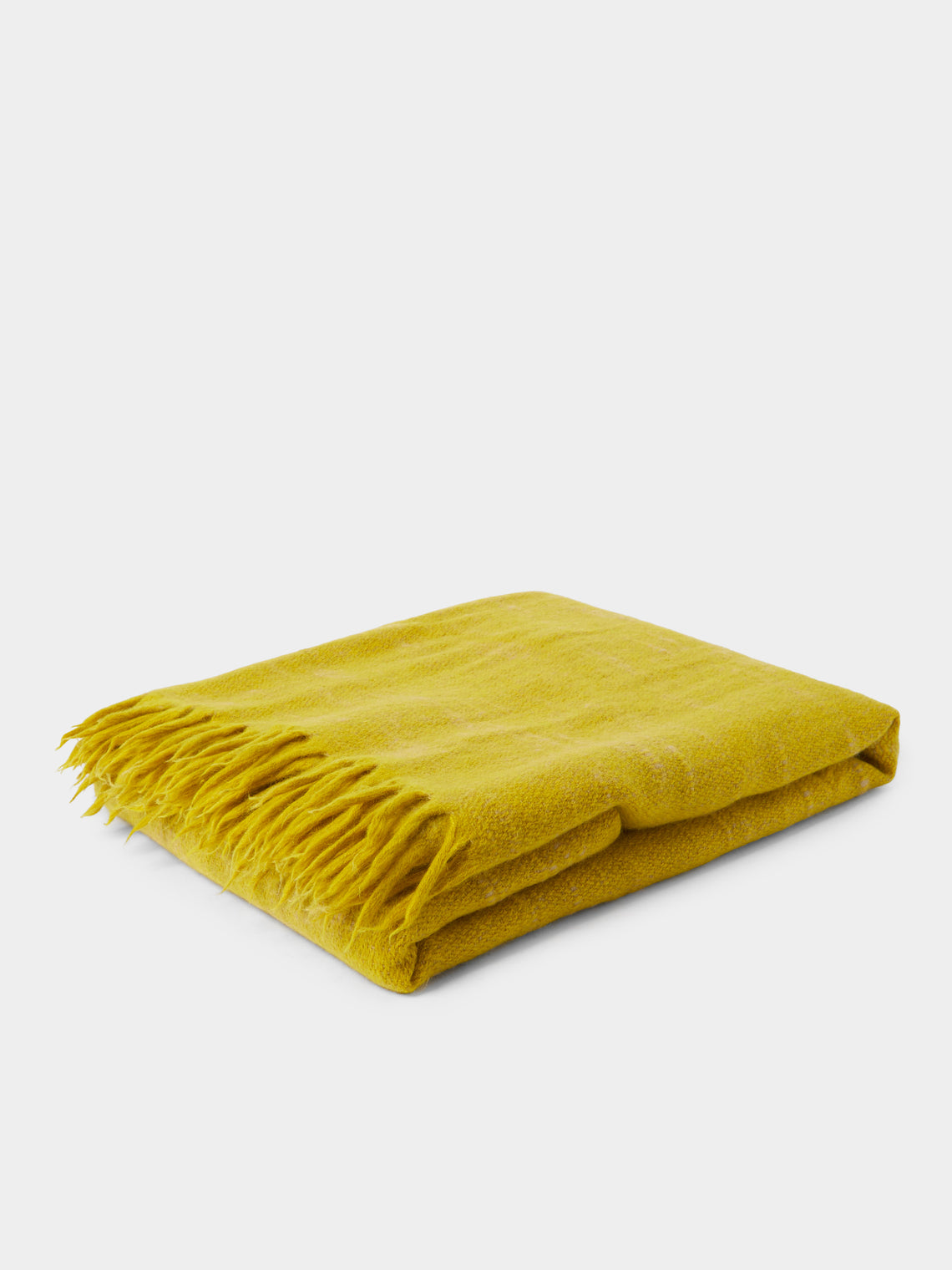 Norlha - Valley Hand-Spun Yak Blanket (75in/1.9m) - Yellow - ABASK