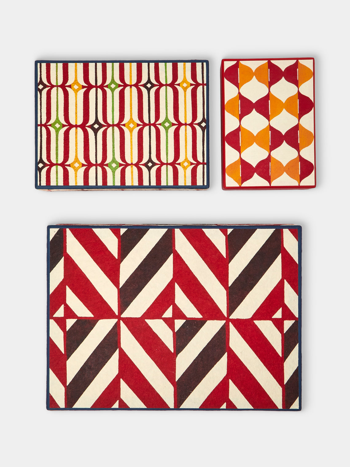 Keijusha - Washi Treasure Boxes (Set of 3) - Red - ABASK
