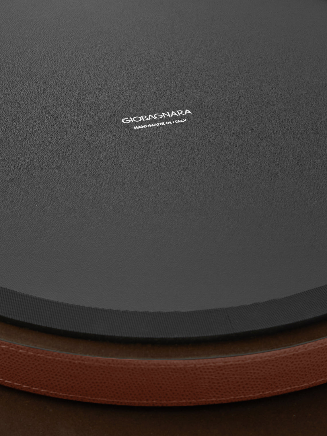 Giobagnara - Neptune Leather Lazy Susan - Brown - ABASK