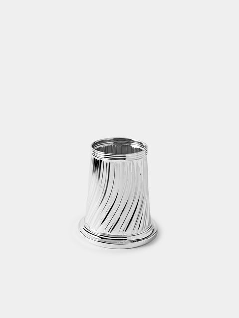 Greggio - Twisted Silver-Plated Pen Pot - Silver - ABASK - 