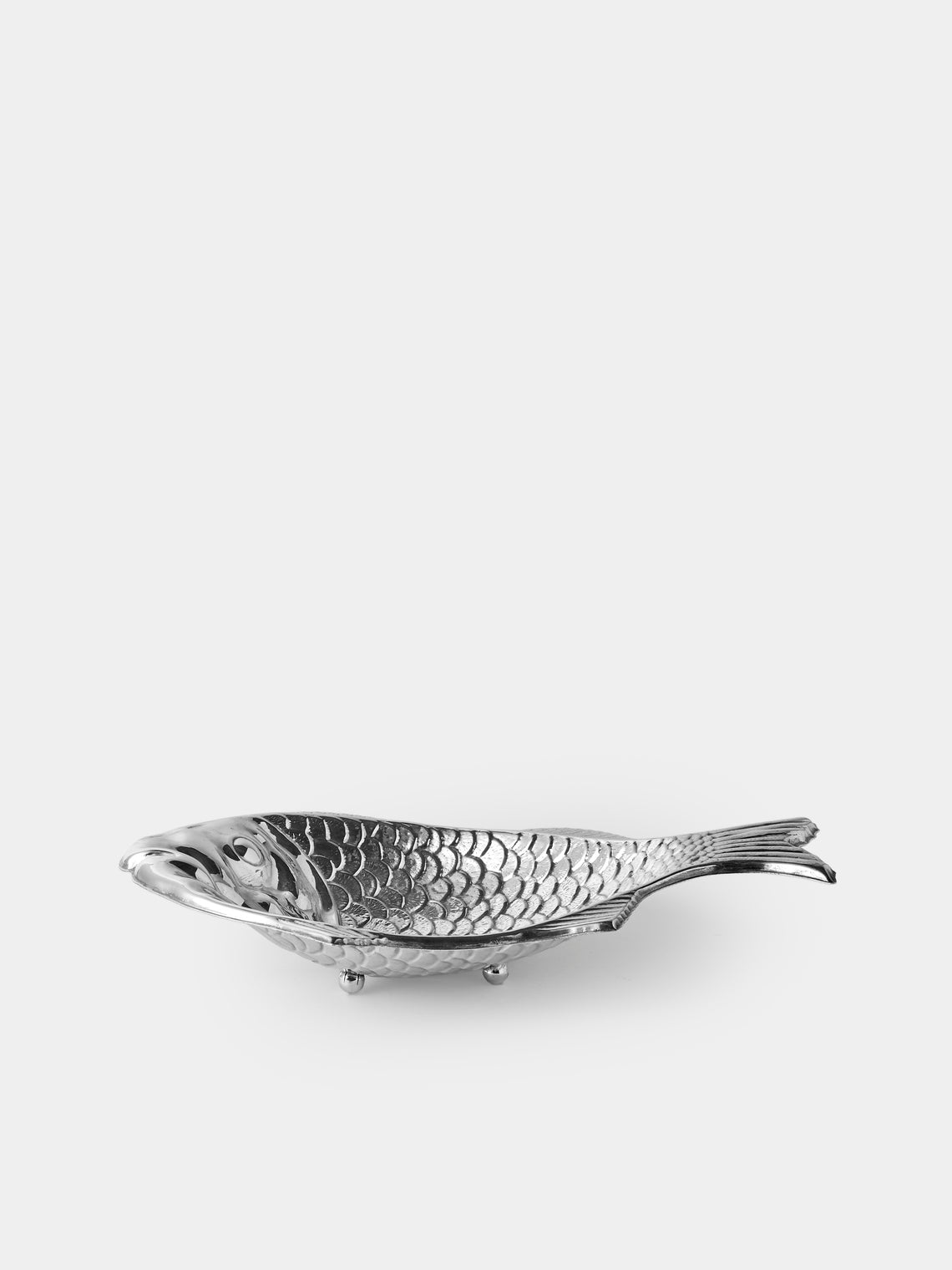 Antique and Vintage - 1970s Sterling Silver Fish Platter - Silver - ABASK