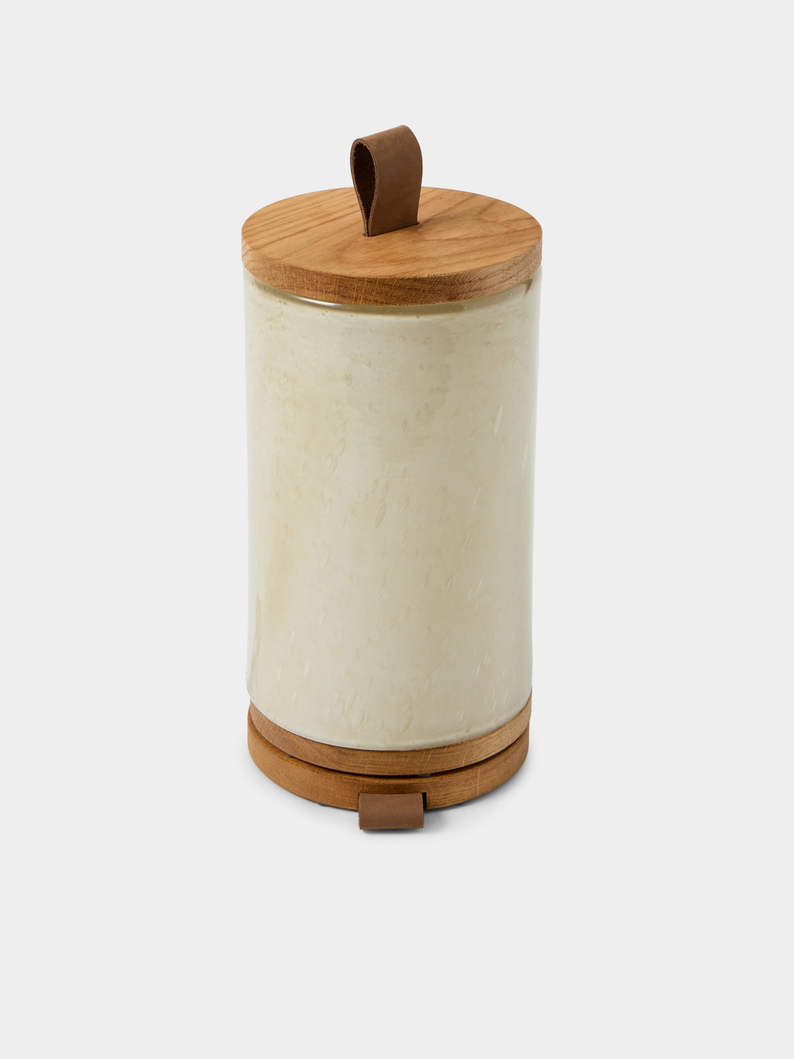 Wannes Antwerp - Antoine Hanoi Hand-Blown Glass and Oak Portable Lamp - Cream - ABASK - 
