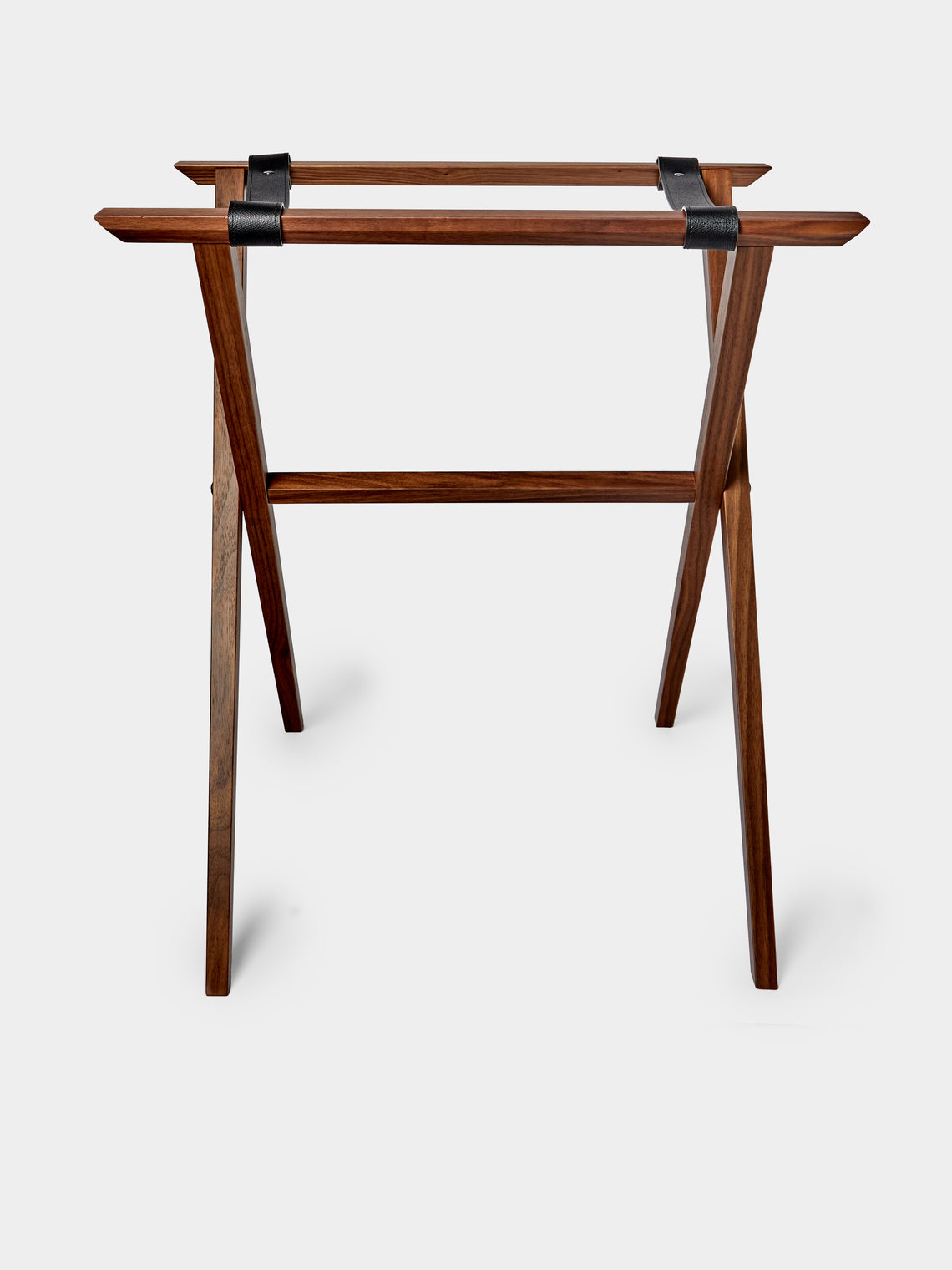 Pinetti - Dedalo Leather and Walnut Tray Table - Black - ABASK