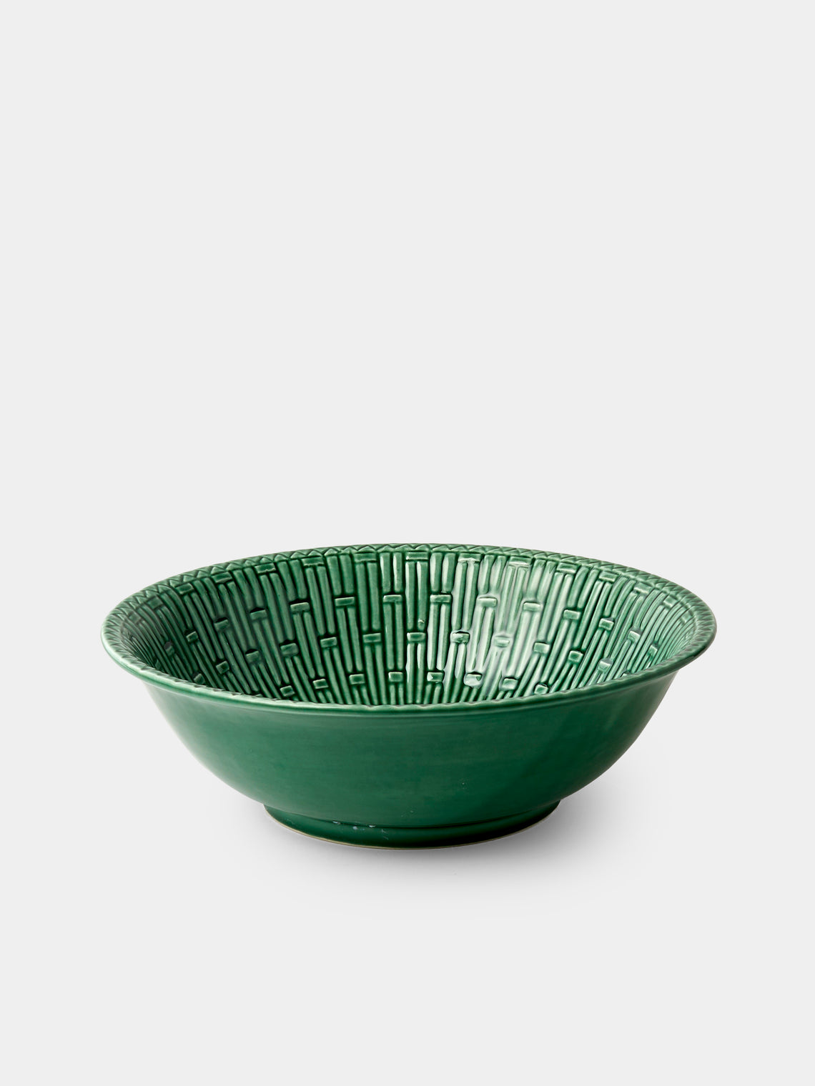 Verdolini - Palizzata Hand-Painted Ceramic Serving / Salad Bowl - Green - ABASK - 