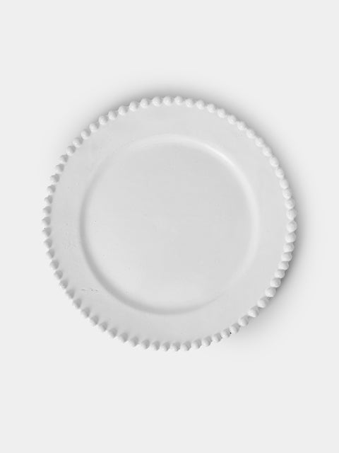 Astier de Villatte - Adélaïde Hand-Glazed Ceramic Large Dinner Plate – 13in/32.5cm (Set of 2) - White - ABASK - 