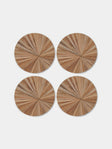 HestiaLiving - Soleil Wood Coasters (Set of 4) - Gray - ABASK - 