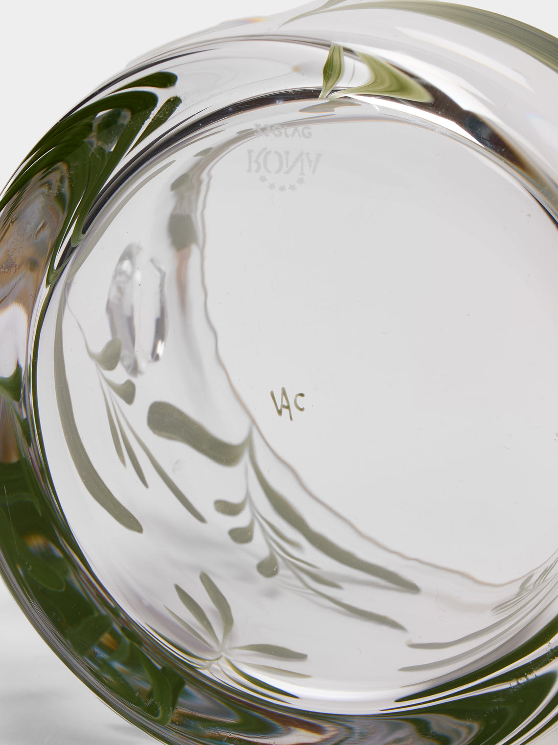 Los Vasos de Agua Clara - Saanen Hand-Painted Crystal Ice Bucket - Green - ABASK