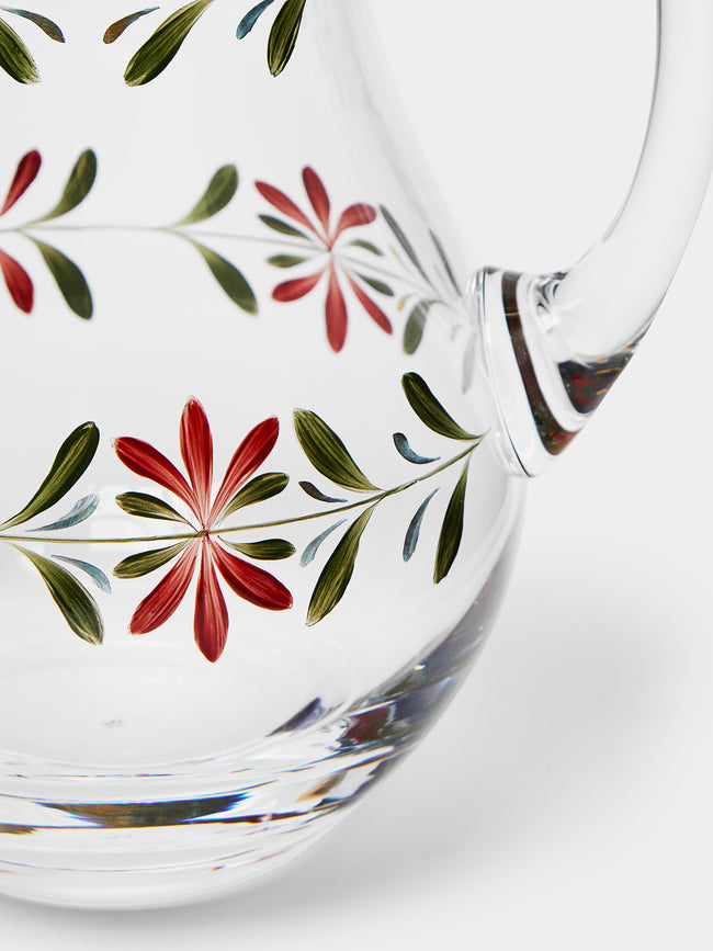 Los Vasos de Agua Clara - Noël Hand-Painted Glass Jug -  - ABASK