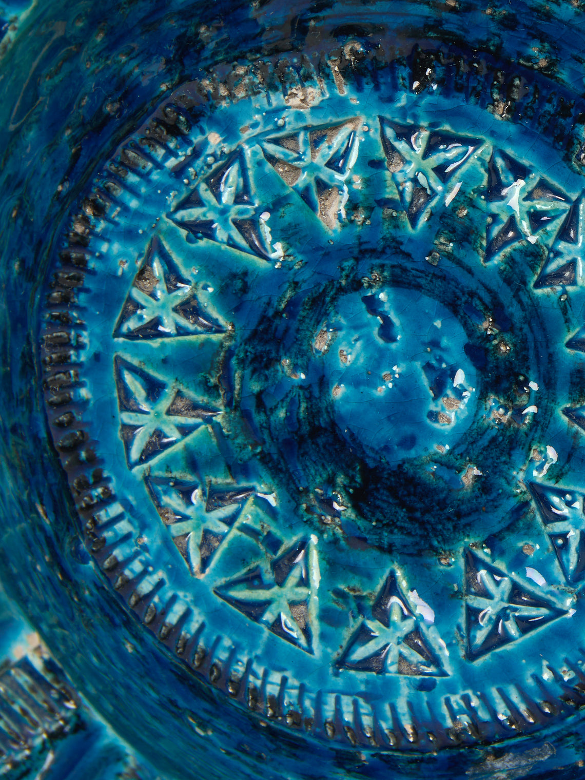 Antique and Vintage - Mid-Century Bitossi Rimini Blu Ceramic Ashtray - Blue - ABASK