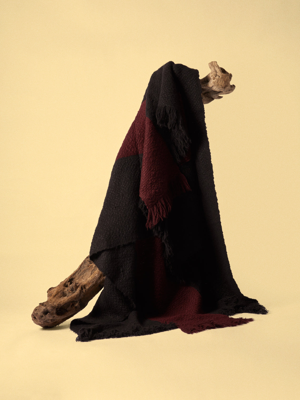 Norlha - Saddle Hand-Spun Yak Blanket (86.5in/2.2m) - Black - ABASK