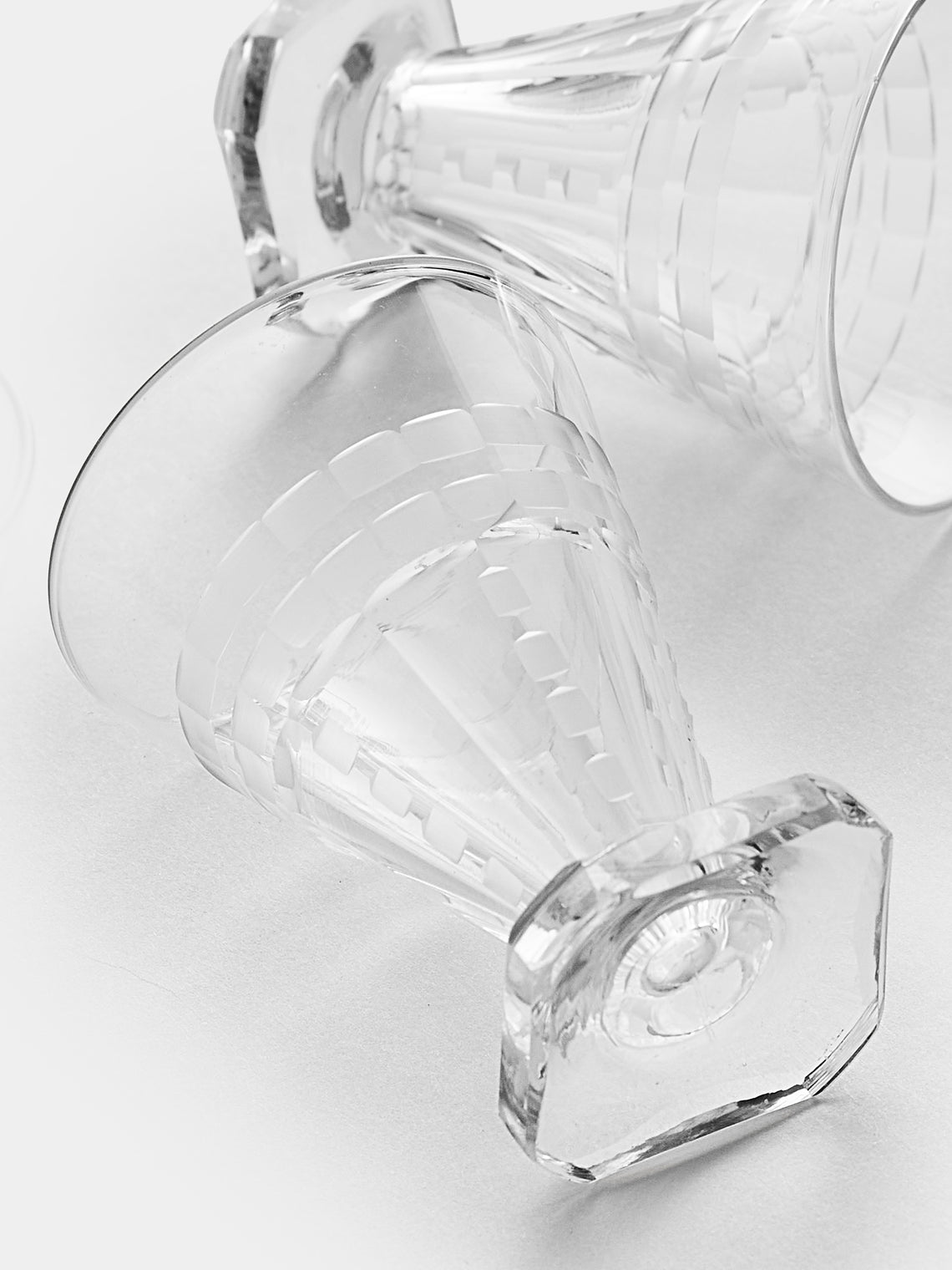 Antique and Vintage - 1920s Saint Louis Crystal Liqueur Glasses (Set of 6) - Clear - ABASK