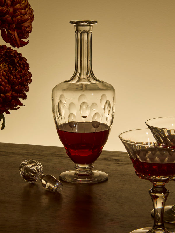 Antique and Vintage - Early-20th-Century Val Saint Lambert Crystal Carafe - Clear - ABASK