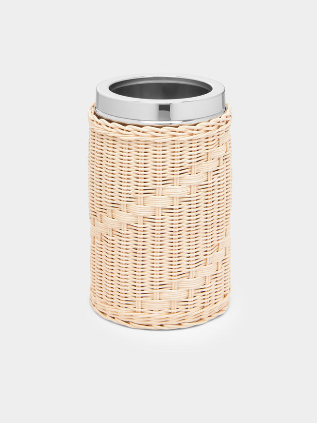 Mila Maurizi - Primula Handwoven Wicker and Steel Bottle Cooler -  - ABASK - 