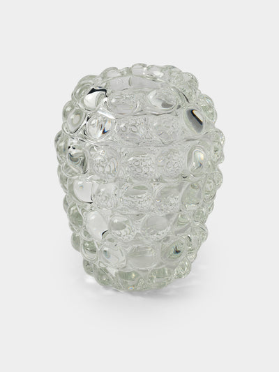 Yali Glass - Boboli Hand-Blown Murano Glass Vase (8.5in/22cm) - Clear - ABASK - 