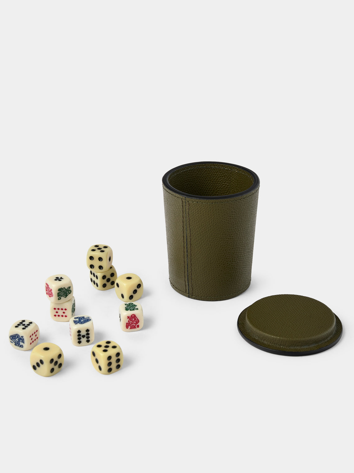 Giobagnara - Leather Dice Cup - Green - ABASK