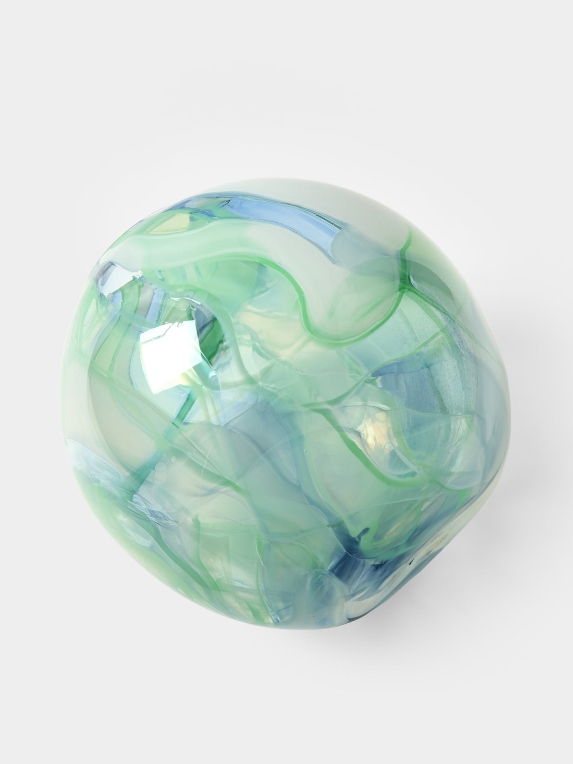 Moonarij - Moonjar Hand-Blown Glass Vase (12in/30cm) - Green - ABASK