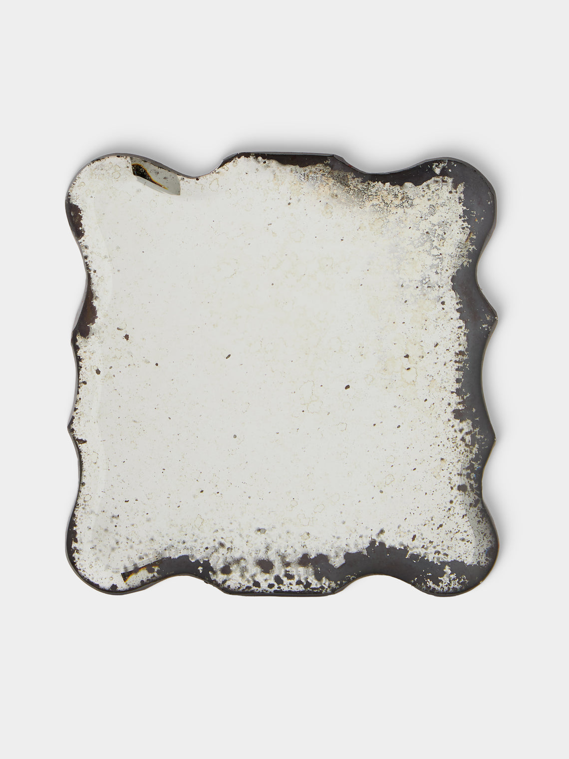 Borgo delle Tovaglie - Firenze Mirrored Glass Coasters (Set of 6) - Silver - ABASK